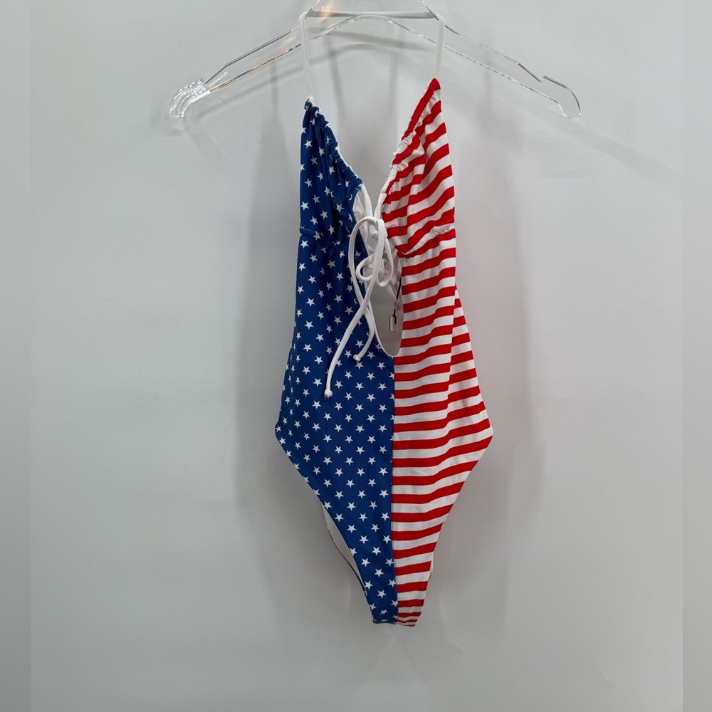 Stars & Stripes One Piece in American Flag size‎ small NWT - Picture 2 of 7
